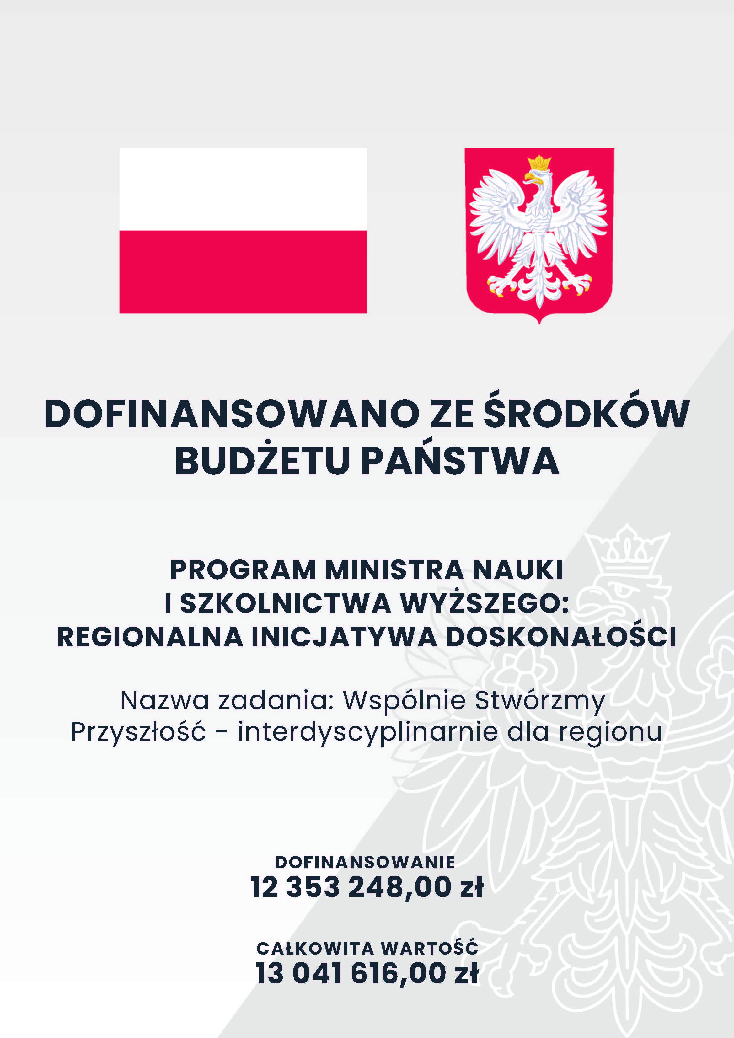 plakat programu Wspólnie Stwórzmy Przyszłość - interdyscyplinarnie dla regionu