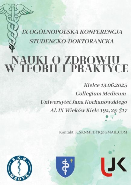 Plakat konferencja Nauki o zdrowiu w teorii i praktyce