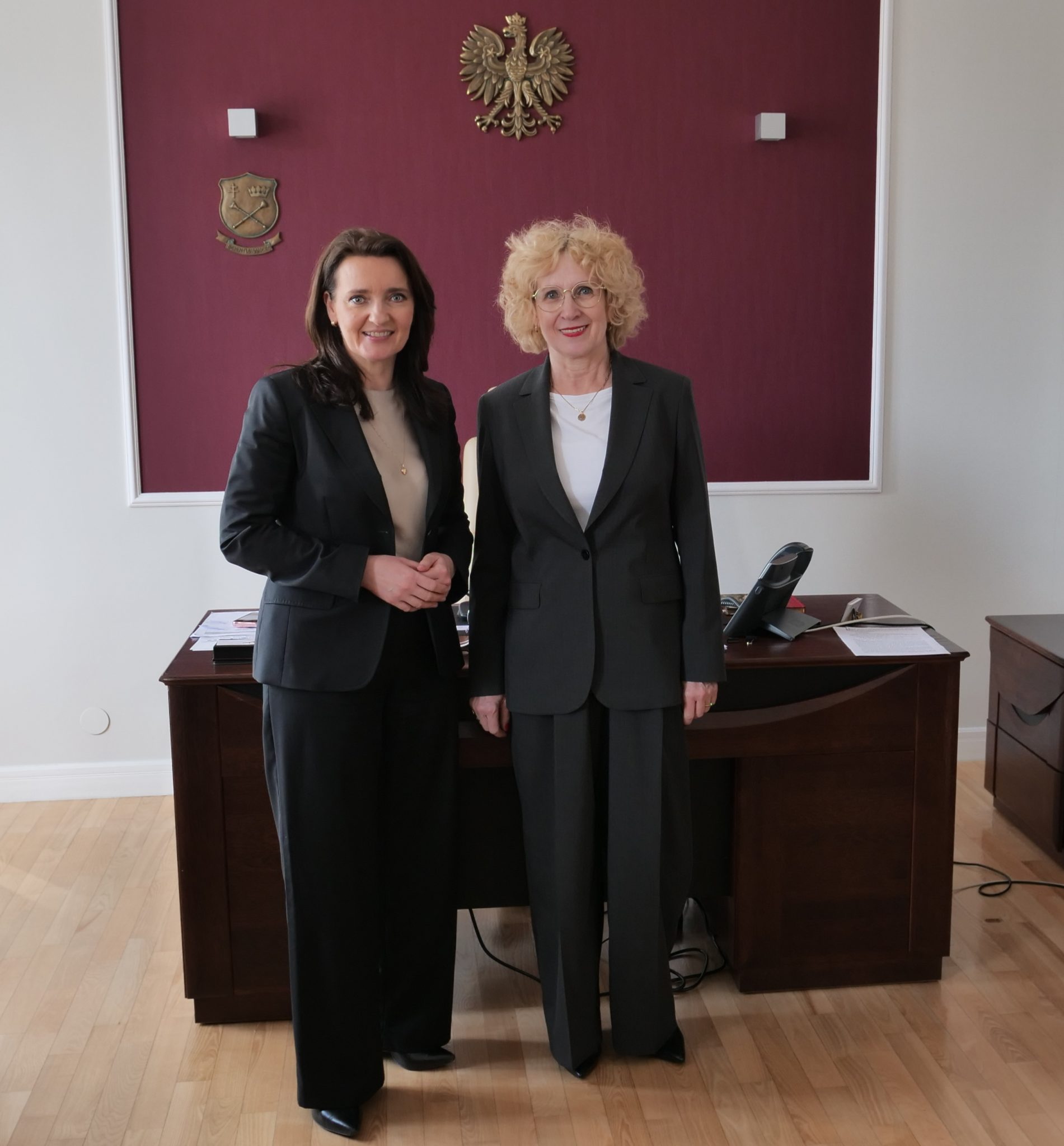 Podczas spotkanie w gabinecie rektor UJK, prof. Beaty Wojciechowskiej.