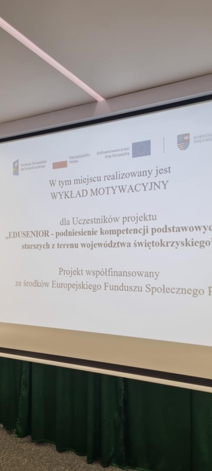 Slajd prezentacji wykładu motywacyjnego