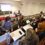 Licealiści podczas Święta Liczby Pi na WNŚiP UJK