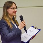 Prowadząca Święto Liczby Pi na WNŚiP UJK