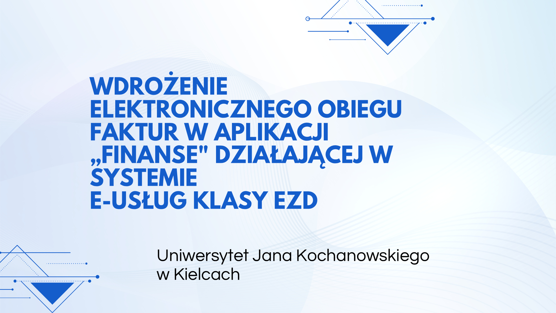 Obsługa aplikacji Finanse w systemie EZD, slajd 1
