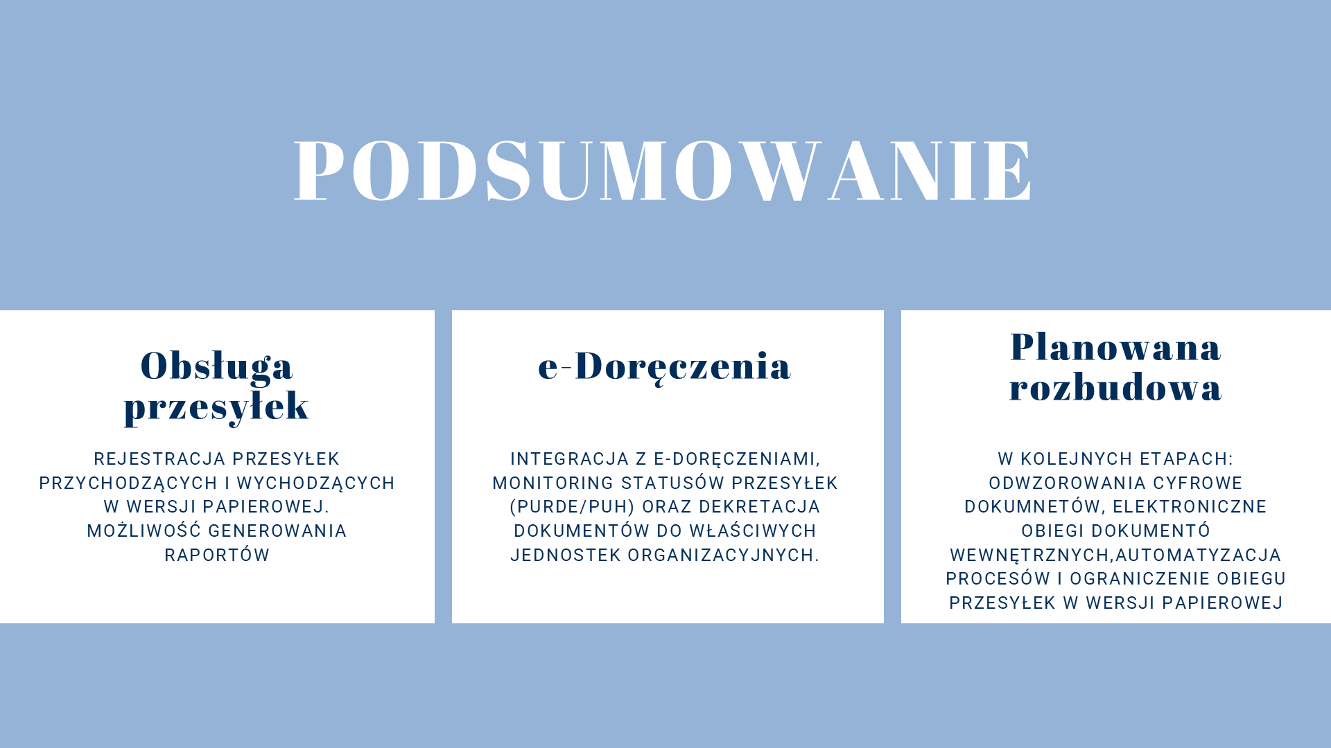 Obsługa aplikacji Kancelaria w systemie EZD, slajd 12