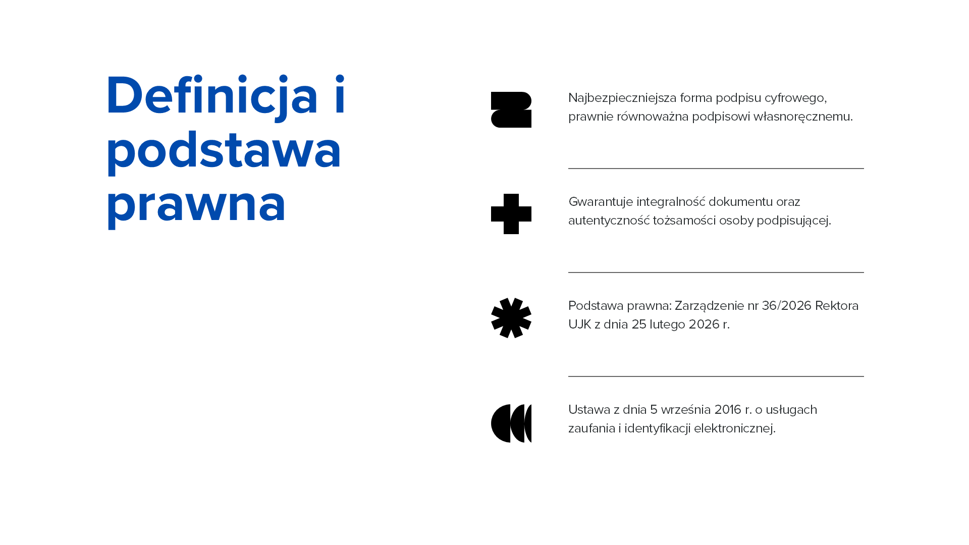 Kwalifikowany podpis elektroniczny na UJK, slajd 2