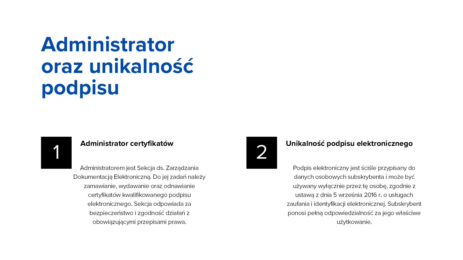 Kwalifikowany podpis elektroniczny na UJK, slajd 4